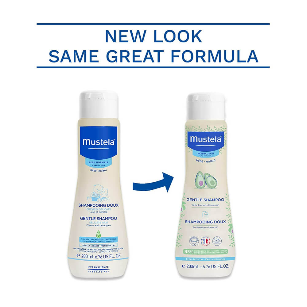 Mustela Gentle Baby Shampoo, White - 200ml