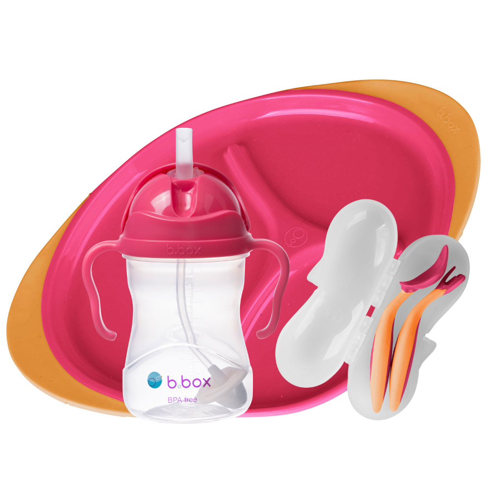 B.Box Feeding Set (Plate, Cutlery, Sippy Cup)