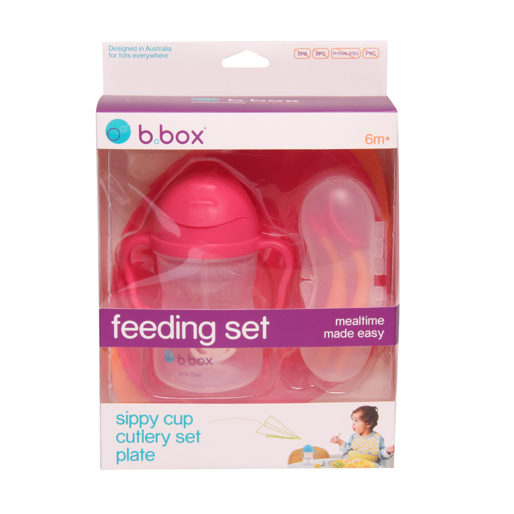 B.Box Feeding Set (Plate, Cutlery, Sippy Cup)