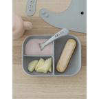 Beaba Silicone 3 Piece Learning Set – Suction Divided Plate, Silicone Learning Cup & 2nd Stage Spoon, Non-Slip, Unbreakable, Easy to Clean, BPA-Free Baby Feeding Set for Mess-Free Mealtime Essentials, 4M+