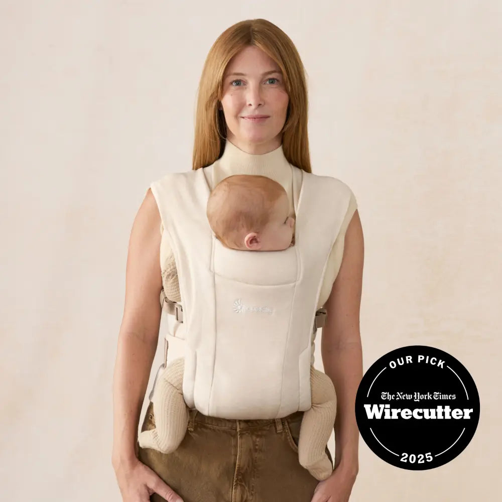 Ergobaby Embrace Newborn Baby Carrier, Soft, Cosy & Lightweight Newborn Ready Carrier, Ergonomic “M” Position, Padded Head & Neck Support, Adjustable Waistbelt & Cross Straps, 2 Carry Positions, Easy to Use, 3-11 Kgs, 0-12 Months, Cream