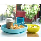 Beaba Silicone 4 Piece Baby Meal Set – Suction Plate, Suction Bowl, Anti-Slip Cup & 2nd Stage Spoon, Non-Slip, Unbreakable, Easy to Clean, BPA-Free Baby Feeding Set for Mess-Free Mealtime Essentials, 4M+