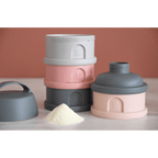 Beaba Stacked Formula Container - Airtight Multifunctional Storage Container for Storing Milk Powder and Baby Food, 4 Interchangeable Compartments, Microwave Safe, Travel Friendly