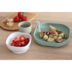 Beaba Silicone 4 Piece Baby Meal Set – Suction Plate, Suction Bowl, Anti-Slip Cup & 2nd Stage Spoon, Non-Slip, Unbreakable, Easy to Clean, BPA-Free Baby Feeding Set for Mess-Free Mealtime Essentials, 4M+
