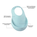 Beaba Silicone Waterproof Baby Feeding Bib with Food Catcher Pocket, BPA-Free, Easy to Clean, 4M+