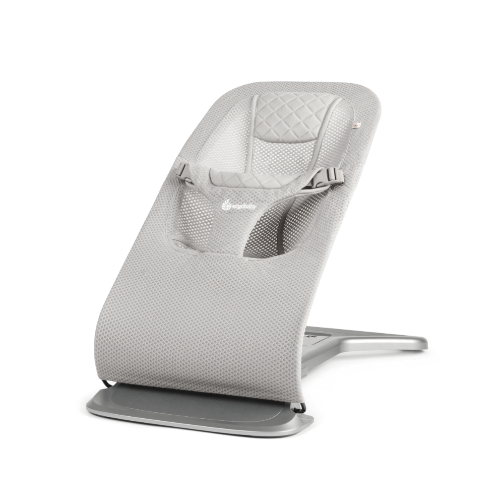 Ergobaby Evolve 3-in-1 Bouncer, Adjustable Multi-Position Baby Bouncer Seat with Newborn Insert, Head to Hip Support, Ergonomic & Lightweight Rocking Chair, Folds Flat for Easy Storage, 2-13 Kgs, Birth - 2 Years with Extra Seat Cover