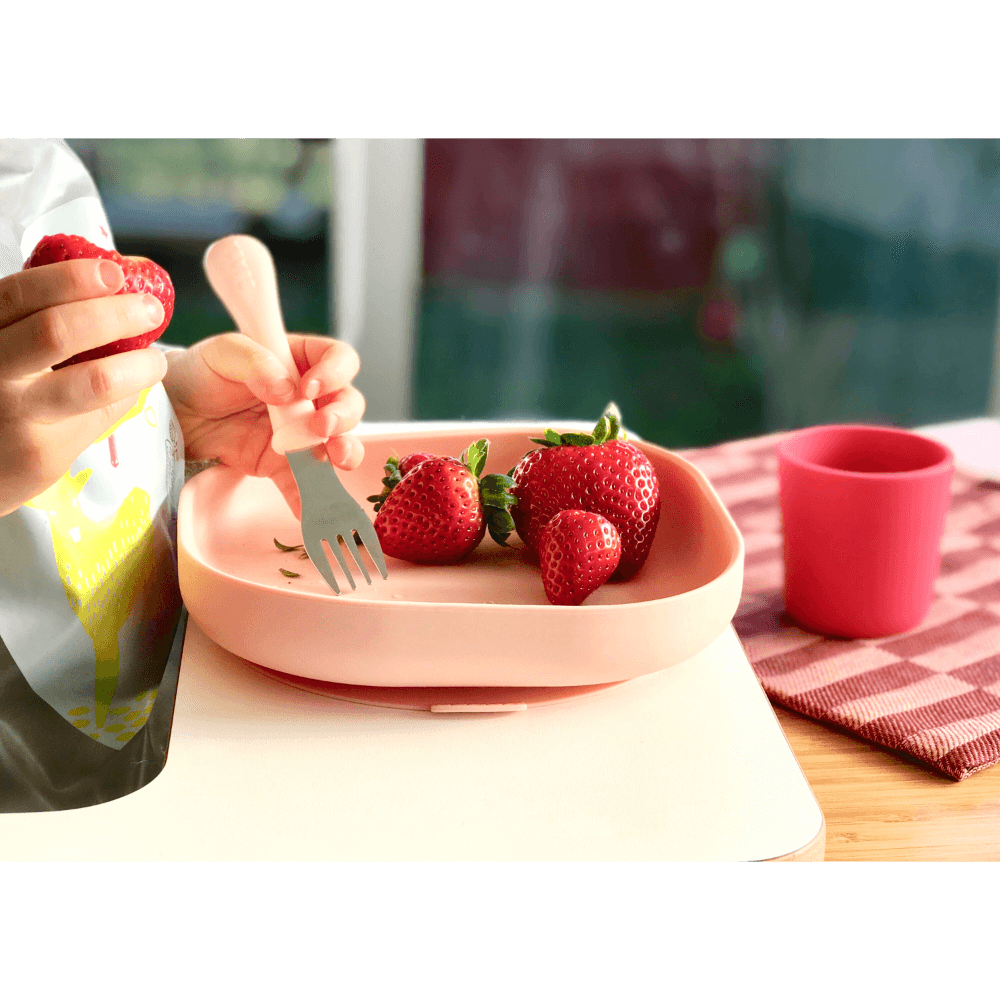 Beaba Silicone Suction Plate for Babies and Toddlers - Ergonomic Design, Non-Slip, Unbreakable, Dishwasher & Microwave Safe, Self Feeding Baby Plate, Easy to Clean, BPA-Free, Mealtime Essential, 4M+