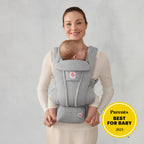 Ergobaby Omni Deluxe Baby Carrier, Lightweight Breathable Soft Mesh, Enhanced Lumbar Support, Adjustable Waistbelt & Cross Straps, Privacy Hood, 4 Carry Positions, 6 Storage Pockets, 3-20Kgs, 0 - 4 Years