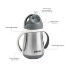 Beaba Stainless Steel Straw Cup - 250 ml
