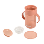 Beaba 360° Baby Learning Cup with Anti-Drip Disc, Patented Anti-Leak System, Dual handle & Spillproof Sippy Cup for Toddlers, Lightweight & Easy Grip Removable Handles, with Hygienic Lid, 340 ml, 12 Months+