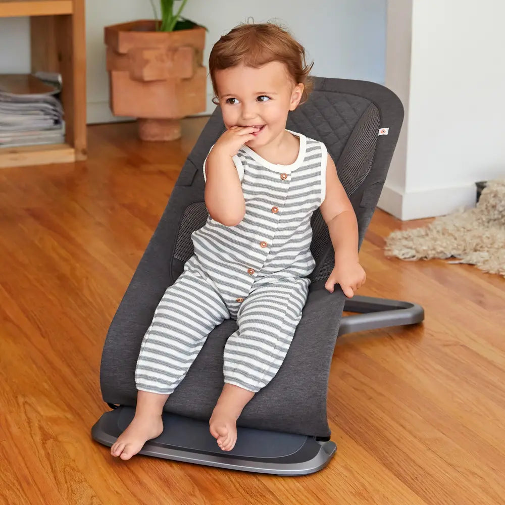Ergobaby Evolve 3-in-1 Bouncer, Adjustable Multi-Position Baby Bouncer Seat with Newborn Insert, Head to Hip Support, Ergonomic & Lightweight Rocking Chair, Folds Flat for Easy Storage, 2-13 Kgs, 0 - 2 Years