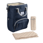 Beaba Wellington Diaper Bag – Stylish Backpack for Moms & Dads – Large Capacity Baby Bag with Changing Mat, Insulated Bottle Holder, Multiple Pockets, Durable, Water-Resistant – Travel & Everyday Use