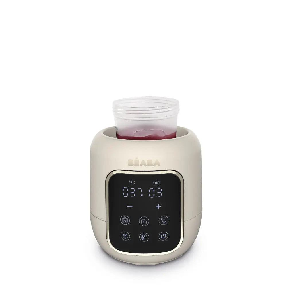 Beaba Multi Milk 5-in-1 Baby Bottle Warmer, Gentle Breast Milk Heating, Fast Steam Mode, Defrost & Baby Food Warmer with LED Display, Touch Screen & Adjustable Timer, Portable, 0m+