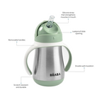 Beaba Stainless Steel Straw Cup - 250 ml