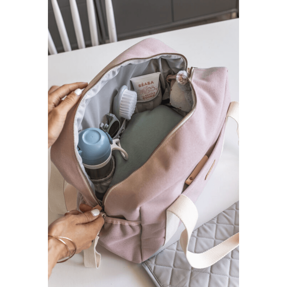 Beaba Paris Baby Diaper Bag – Multifunctional Travel baby Bag with Large Capacity, Multi-Pocket Organizer with Changing Pad, Insulated Bottle Pouch & Stroller Clips – Ideal for Moms & Dads On the Go