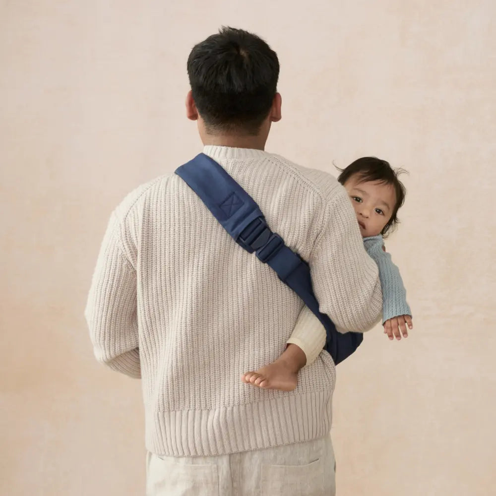 Ergobaby Upsie Sling Baby Carrier, Soft & Ergonomic Carrier with Cushioned Adjustable Shoulder Strap, Bucket Seat, Front Pocket, 100% Breathable Cotton, Perfect for Travel & Everyday Use, 6M - 4Years