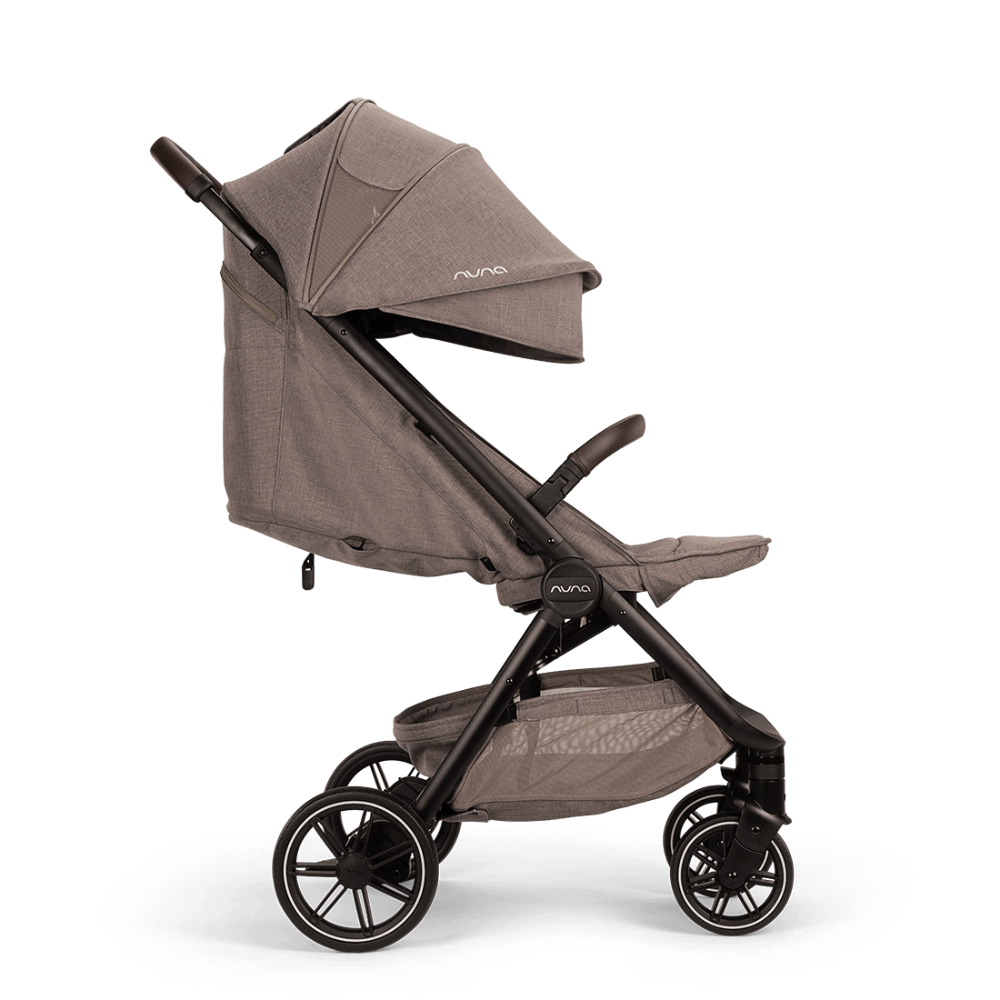 Nuna Trvl LX Cabin Friendly Stroller|Lightweight-Compact|One Hand Fold|Extendable Canopy|Big Rear Wheel|All Wheel Suspension|0 to 4Y (Upto 22Kg) - Cedar