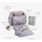 Beaba Geneva Baby Diaper Bag – Multifunctional Travel baby Bag with Large Capacity, Multi-Pocket Organizer with Changing Pad, Insulated Bottle Pouch, Pacifier Pouch & Stroller Clips, Ideal for Moms & Dads On the Go