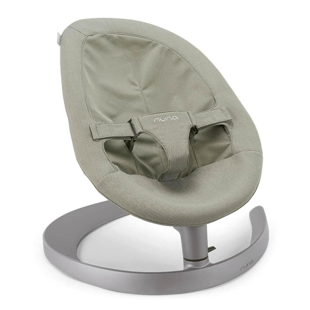 Nuna Leaf Grow Baby Bouncer|Sleek Design|Rock Solid Base with Motion Lock|3 Ergonomic Recline Positions|New Born to 60 kg -  Thyme