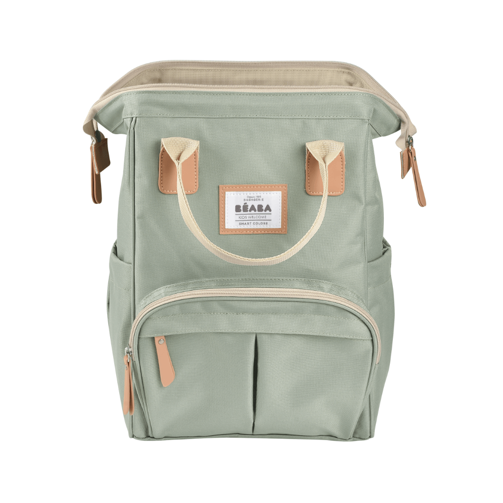 Beaba Wellington Diaper Bag – Stylish Backpack for Moms & Dads – Large Capacity Baby Bag with Changing Mat, Insulated Bottle Holder, Multiple Pockets, Durable, Water-Resistant – Travel & Everyday Use