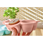 Beaba Silicone Multiportion Tray with Airtight Lid for Baby Food Storage - Ideal Container for Storing Snacks & Baby Meals, Easy Grip, Freezer & Microwave Safe, 6 Servings of 90ml Each