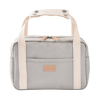 Beaba Mini Paris Baby Diaper Bag – Multifunctional Travel Baby Bag with 5L Capacity, Multi-Pocket Organizer with Stroller Clips, 100% Cotton, Ideal for Moms & Dads