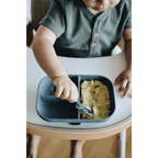 Beaba Silicone Suction Divided Plate for Babies and Toddlers - Ergonomic Design, Non-Slip, Unbreakable, Dishwasher & Microwave Safe, Self Feeding Baby Plate, Easy to Clean, BPA-Free, Mealtime Essential, 4M+