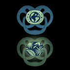 Dr. Brown's Advantage Pacifier, Stage 2, Glow in the Dark, Blue Nature, 2-Pack (PA22004-P4.R1)
