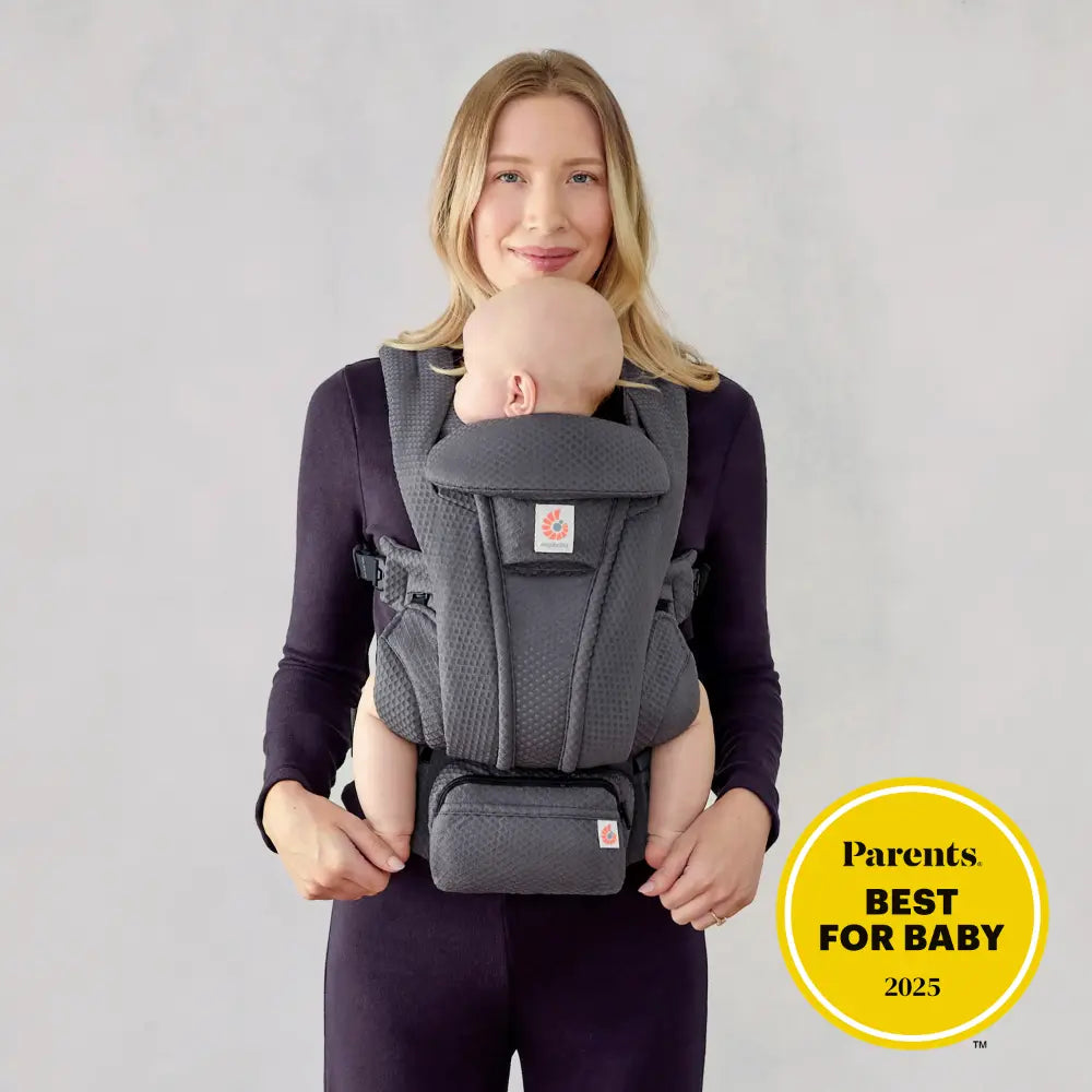 Ergobaby Omni Deluxe Baby Carrier, Lightweight Breathable Soft Mesh, Enhanced Lumbar Support, Adjustable Waistbelt & Cross Straps, Privacy Hood, 4 Carry Positions, 6 Storage Pockets, 3-20Kgs, 0 - 4 Years