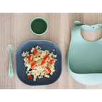 Beaba Silicone 4 Piece Baby Meal Set – Suction Plate, Suction Bowl, Anti-Slip Cup & 2nd Stage Spoon, Non-Slip, Unbreakable, Easy to Clean, BPA-Free Baby Feeding Set for Mess-Free Mealtime Essentials, 4M+