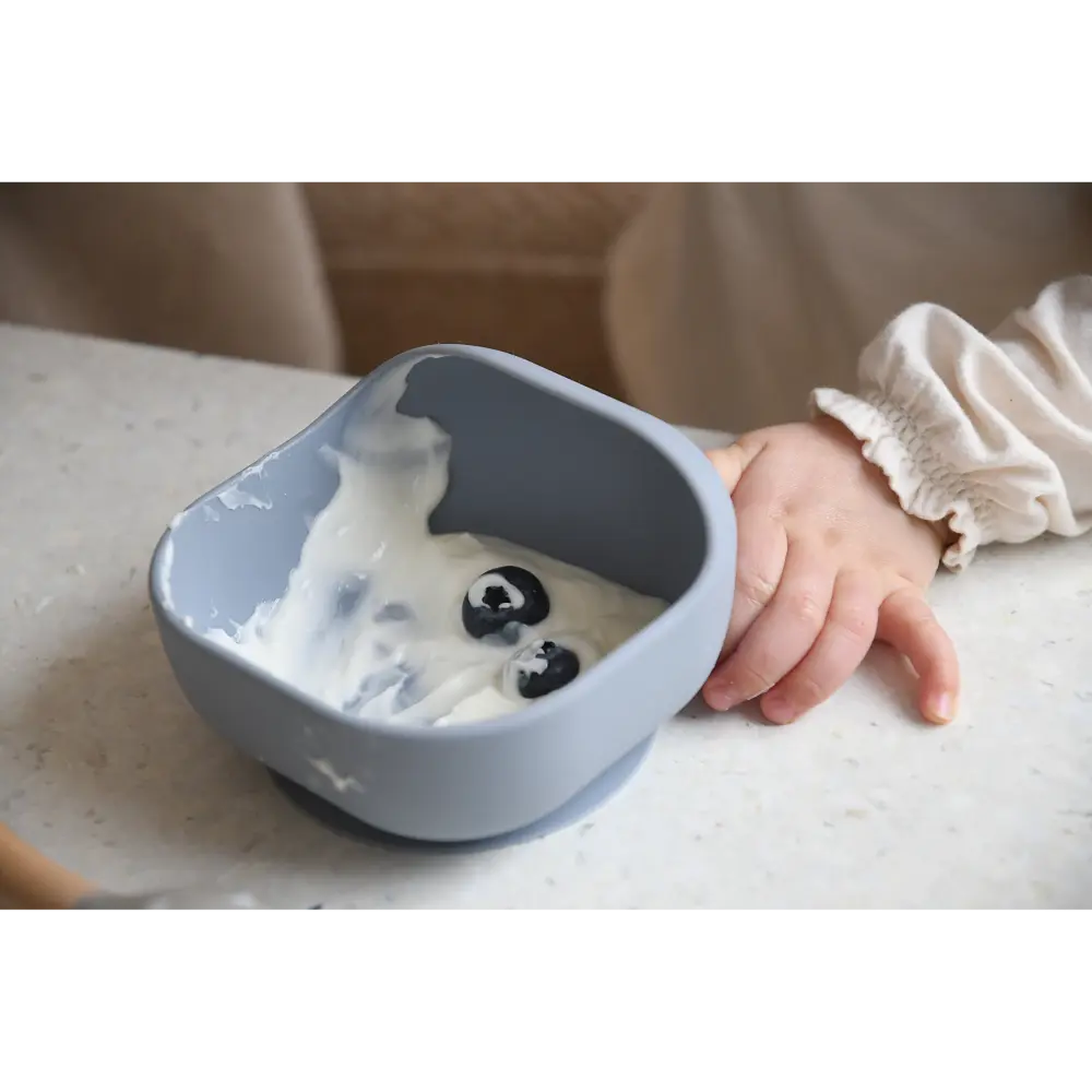 Beaba Silicone Suction Bowl - Non-Slip Baby Feeding Bowl for Self-Feeding & Baby-Led Weaning, Ergonomic Design, Supple and Unbreakable Silicone BPA-Free, 4M+