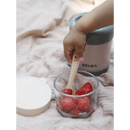 Beaba 2nd Stage Silicone Spoon - Baby Led Weaning Self Feeding Training Spoon with Ultra Soft Tip, Gum Friendly, Ergonomic Handles, BPA Free, 8m+