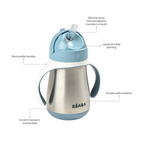 Beaba Stainless Steel Straw Cup - 250 ml
