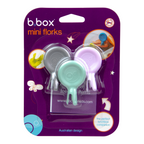 B.Box Mini Flork Set - Easy Grip Handle & Compact for Lunchboxes - Pastel (Pack of 3)
