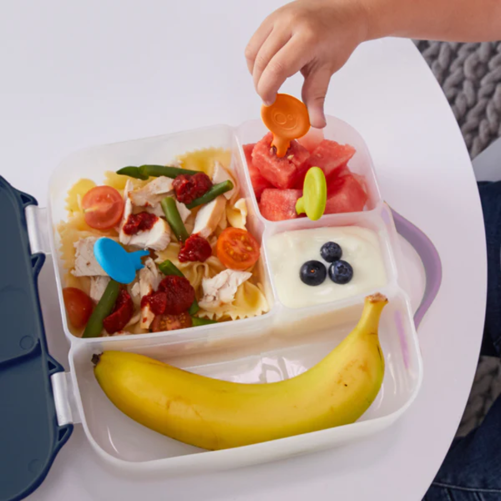 B.Box Mini Flork Set - Easy Grip Handle & Compact for Lunchboxes - Pastel (Pack of 3)