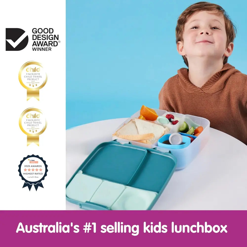 B.Box Leakproof Bento Style Big Lunchbox for Kids with 5 sections - ideal for School Lunch