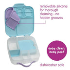 B.Box Kids Lunchbox – 2 Litre, Leak-Proof Bento Style with Gel Cooler Pack, Adjustable Divider & Whole Fruit Compartment – Multicolor