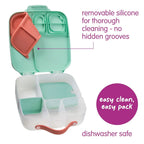 B.Box Kids Lunchbox – 2 Litre, Leak-Proof Bento Style with Gel Cooler Pack, Adjustable Divider & Whole Fruit Compartment – Multicolor