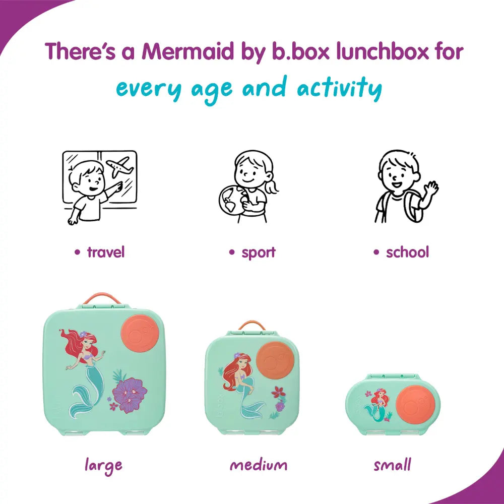 B.Box Kids Lunchbox – 2 Litre, Leak-Proof Bento Style with Gel Cooler Pack, Adjustable Divider & Whole Fruit Compartment – Multicolor