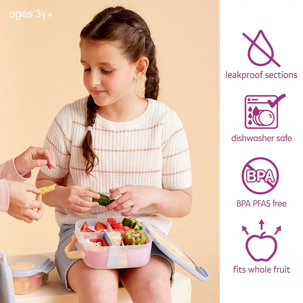 B.Box Leakproof Bento Style Mini Lunchbox for Kids- A Handy Option for Kids 1L Capacity