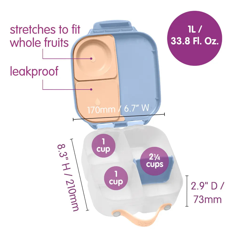 B.Box Leakproof Bento Style Mini Lunchbox for Kids- A Handy Option for Kids 1L Capacity