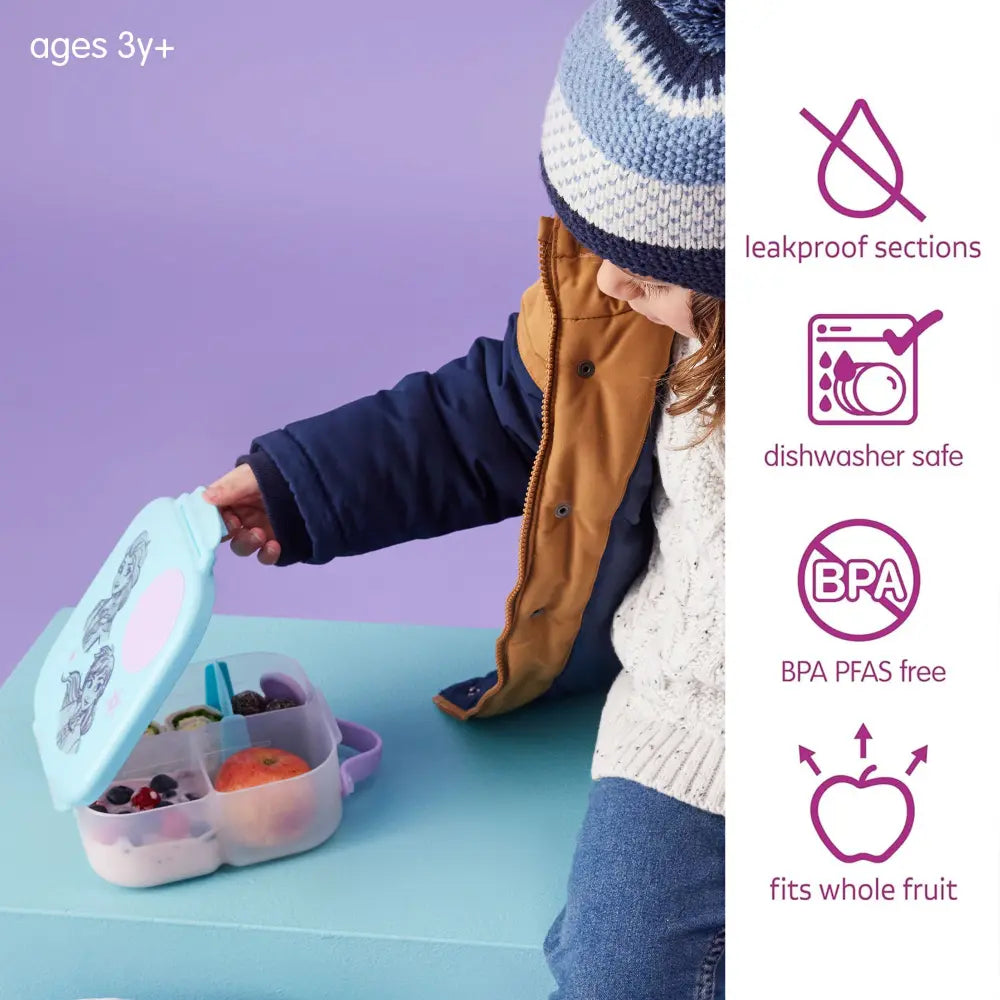 B.Box Mini Lunchbox for Kids – 1L Capacity, Adjustable Divider, Flexi Fruit Holder, BPA-Free – Multicolor