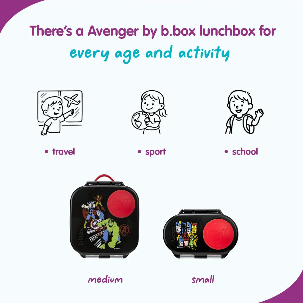 B.Box Mini Lunchbox for Kids – 1L Capacity, Adjustable Divider, Flexi Fruit Holder, BPA-Free – Multicolor
