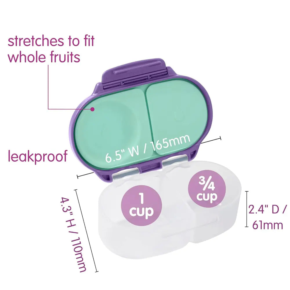 B.Box Leak Proof 2 sections Snackbox for Toddlers - Easy to Carry & BPA free