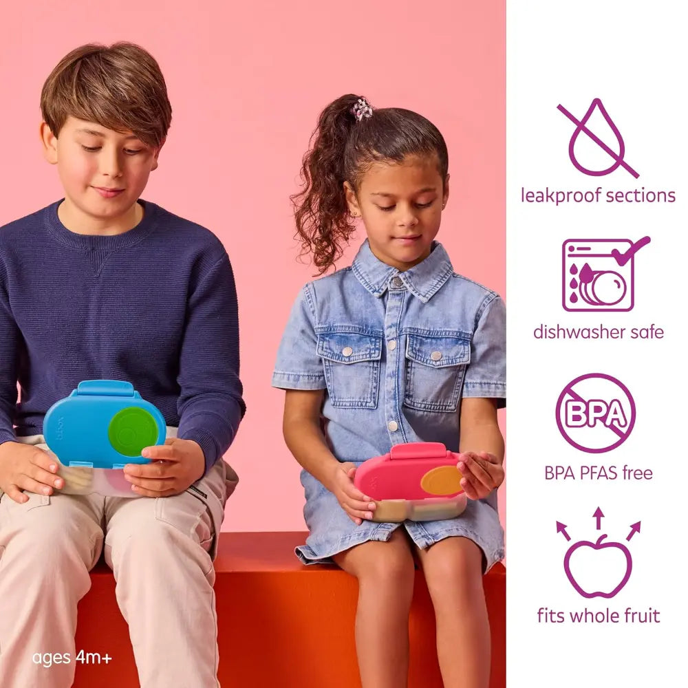 B.Box Leak Proof 2 sections Snackbox for Toddlers - Easy to Carry & BPA free