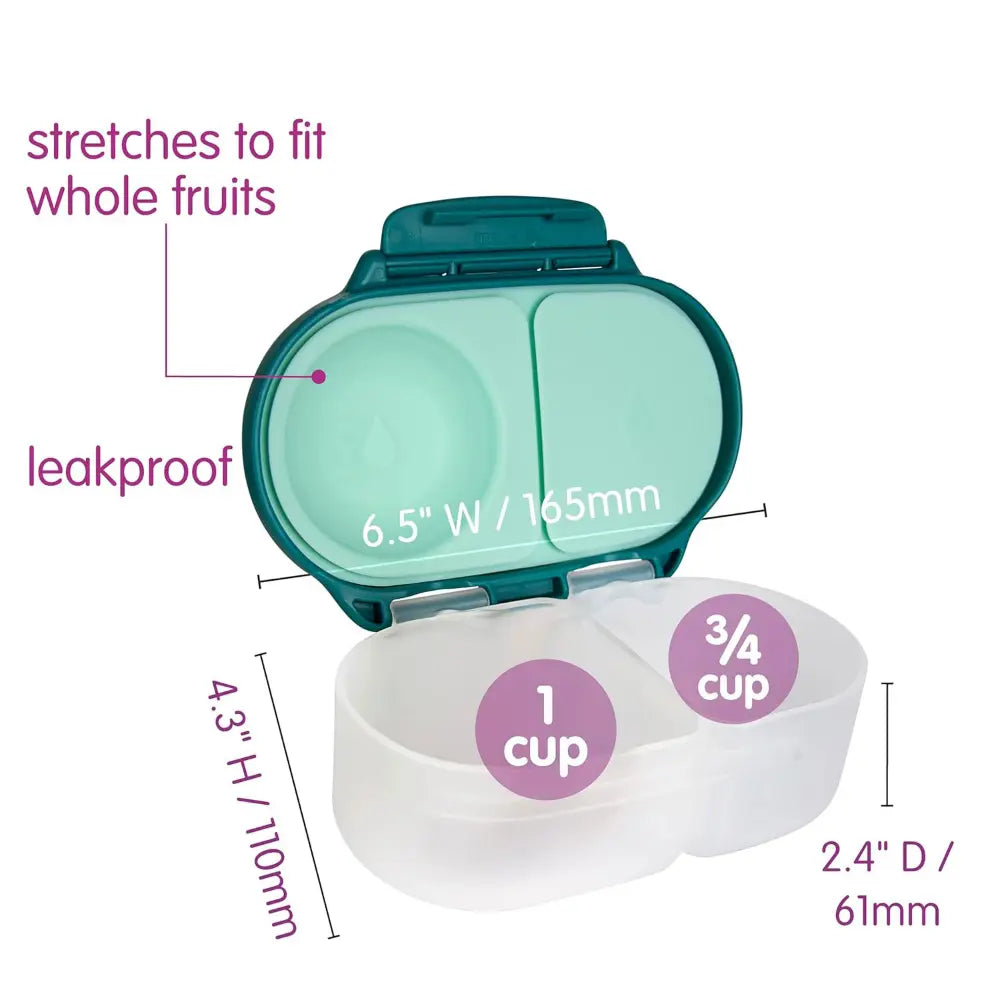 B.Box Leak Proof 2 sections Snackbox for Toddlers - Easy to Carry & BPA free