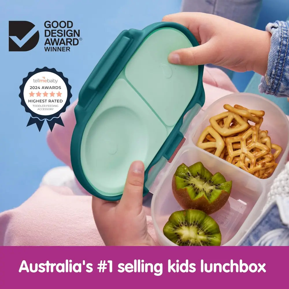 B.Box Leak Proof 2 sections Snackbox for Toddlers - Easy to Carry & BPA free