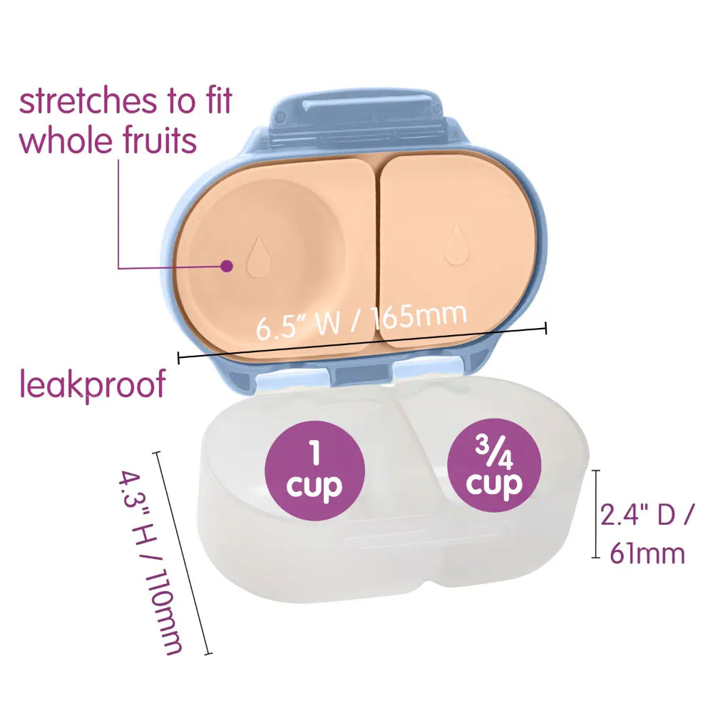 B.Box Leak Proof 2 sections Snackbox for Toddlers - Easy to Carry & BPA free