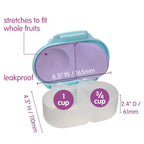 B.Box Snack Box for Kids – Leak-Proof container, 2 Compartments, BPA-Free, Easy to Open & Carry – Multicolour