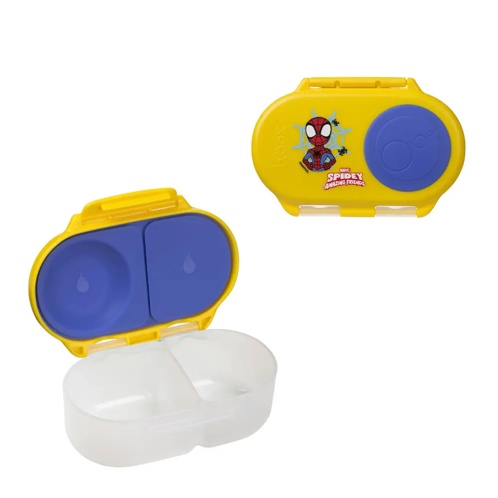 B.Box Snack Box for Kids – Leak-Proof container, 2 Compartments, BPA-Free, Easy to Open & Carry – Multicolour